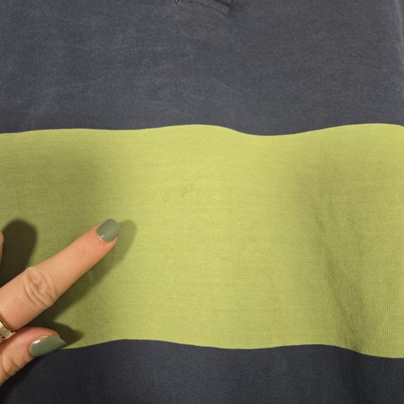 Vtg John Ashford Rugby Polo Shirt Striped Cotton Medium Preppy Blokecore Ivy 90s - Picture 4 of 7